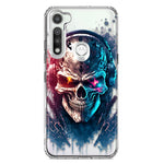 Motorola Moto G Fast Cyberpunk Machine Headphones Skull Double Layer Phone Case Cover