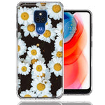 Motorola Moto G Play 2021 Cute Daisy Flowers Double Layer Phone Case Cover