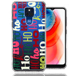 Motorola Moto G Play 2021 Christmas Santa Ho Ho Ho textagraphy Festive Holiday Double Layer Phone Case Cover