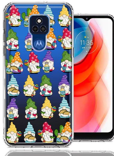 Motorola Moto G Play 2021 Cinco De Mayo Party Cute Gnomes Mexico Tacos Fiesta Double Layer Phone Case Cover