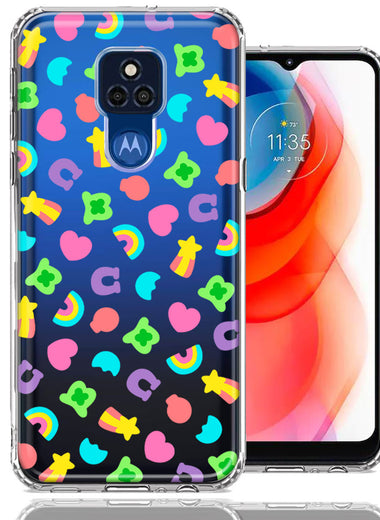 Motorola Moto G Play 2021 Cute Lucky Marshmallow Cereal Nostalgic Double Layer Phone Case Cover