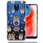 Motorola Moto G Play 2021 Cute Valentine Pink Love Hearts Fries Before Guys Double Layer Phone Case Cover