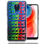 Motorola Moto G Play 2021 Deck The Halls Christmas Carol Falala Festive Lyric Vintage 70s Letters Double Layer Phone Case Cover