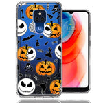 Motorola Moto G Play 2021 Halloween Jack-O-Lantern Pumpkin Skull Spooky Design Double Layer Phone Case Cover