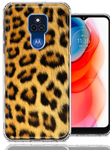 Motorola Moto G Play 2021 Classic Leopard Double Layer Phone Case Cover