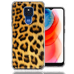 Motorola Moto G Play 2021 Classic Leopard Double Layer Phone Case Cover