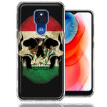 Motorola Moto G Play 2021 Mexico Flag Skull Double Layer Phone Case Cover