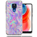 Motorola Moto G Play 2021 Paint Swirl Double Layer Phone Case Cover