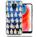 Motorola Moto G Play 2021 Pastel Easter Cute Gnomes Spring Flowers Eggs Holiday Seasonal Double Layer Phone Case Cover