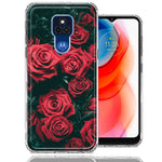 Motorola Moto G Play 2021 Red Roses Double Layer Phone Case Cover