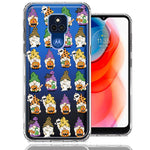 Motorola Moto G Play 2021 Spooky Halloween Gnomes Cute Characters Holiday Seasonal Pumpkins Candy Ghosts Double Layer Phone Case Cover