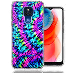 Motorola Moto G Play 2021 Hippie Tie Dye Double Layer Phone Case Cover