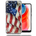 Motorola Moto G Play 2021 Vintage USA Flag Double Layer Phone Case Cover