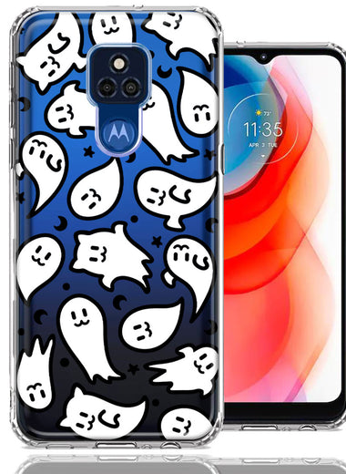 Motorola Moto G Play 2021 Kawaii Manga Cute Halloween Ghosts Spirits Design Double Layer Phone Case Cover
