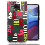 Motorola Moto G Power 2021 Christmas Santa Ho Ho Ho textagraphy Festive Holiday Double Layer Phone Case Cover
