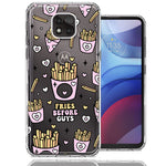 Motorola Moto G Power 2021 Cute Valentine Pink Love Hearts Fries Before Guys Double Layer Phone Case Cover