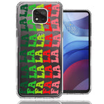 Motorola Moto G Power 2021 Deck The Halls Christmas Carol Falala Festive Lyric Vintage 70s Letters Double Layer Phone Case Cover