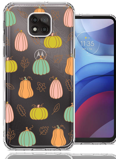 Motorola Moto G Power 2021 Fall Autumn Fairy Pumpkins Thanksgiving Spooky Season Double Layer Phone Case Cover