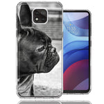 Motorola Moto G Power 2021 Black French Bulldog Double Layer Phone Case Cover