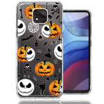 Motorola Moto G Power 2021 Halloween Jack-O-Lantern Pumpkin Skull Spooky Design Double Layer Phone Case Cover