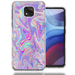 Motorola Moto G Power 2021 Paint Swirl Double Layer Phone Case Cover