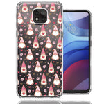 Motorola Moto G Power 2021 Pink Blush Valentines Day Flower Hearts Gnome Characters Cute Double Layer Phone Case Cover