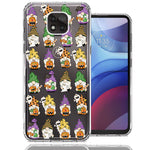 Motorola Moto G Power 2021 Spooky Halloween Gnomes Cute Characters Holiday Seasonal Pumpkins Candy Ghosts Double Layer Phone Case Cover