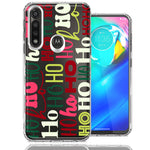 Motorola Moto G Power Christmas Santa Ho Ho Ho textagraphy Festive Holiday Double Layer Phone Case Cover