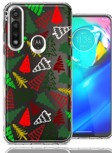 Motorola Moto G Power Christmas Trees Holiday Festive Winter By BillyElleCo Double Layer Phone Case Cover