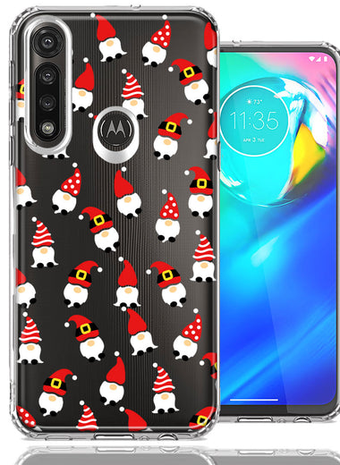 Motorola Moto G Power Cute Red Christmas Holiday Santa Gnomes Design Double Layer Phone Case Cover