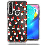 Motorola Moto G Power Cute Red Christmas Holiday Santa Gnomes Design Double Layer Phone Case Cover