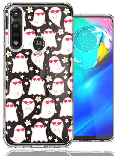 Motorola Moto G Power Floating Heart Glasses Love Ghosts Vaneltines Day Cutie Daisy Double Layer Phone Case Cover