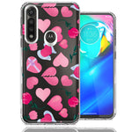 Motorola Moto G Power Pretty Valentines Day Hearts Chocolate Candy Angel Flowers Double Layer Phone Case Cover