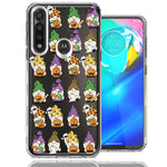 Motorola Moto G Power Spooky Halloween Gnomes Cute Characters Holiday Seasonal Pumpkins Candy Ghosts Double Layer Phone Case Cover