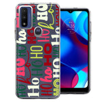 Motorola Moto G Pure Christmas Santa Ho Ho Ho textagraphy Festive Holiday Double Layer Phone Case Cover