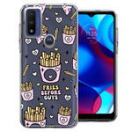 Motorola Moto G Pure Cute Valentine Pink Love Hearts Fries Before Guys Double Layer Phone Case Cover