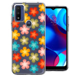 Motorola Moto G Pure Groovy Gradient Retro Color Flowers Double Layer Phone Case Cover