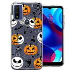 Motorola Moto G Pure Halloween Jack-O-Lantern Pumpkin Skull Spooky Design Double Layer Phone Case Cover