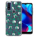 Motorola Moto G Pure Lucky Green St Patricks Day Cute Gnomes Shamrock Polkadots Double Layer Phone Case Cover