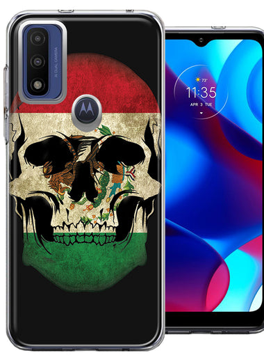 Motorola Moto G Pure G Power 2022 Mexico Flag Skull Double Layer Phone Case Cover