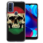 Motorola Moto G Pure G Power 2022 Mexico Flag Skull Double Layer Phone Case Cover