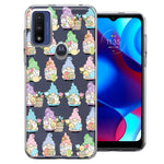 Motorola Moto G Pure Pastel Easter Cute Gnomes Spring Flowers Eggs Holiday Seasonal Double Layer Phone Case Cover