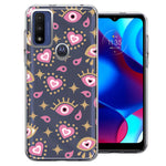 Motorola Moto G Pure Pink Evil Eye Lucky Love Law Of Attraction Design Double Layer Phone Case Cover