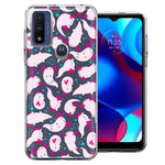 Motorola Moto G Pure Pink Happy Swimming Axolotls Polka Dots Double Layer Phone Case Cover