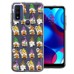 Motorola Moto G Pure Spooky Halloween Gnomes Cute Characters Holiday Seasonal Pumpkins Candy Ghosts Double Layer Phone Case Cover