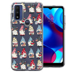 Motorola Moto G Pure USA Fourth Of July American Summer Cute Gnomes Patriotic Parade Double Layer Phone Case Cover