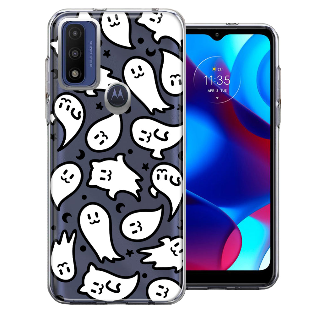 For Motorola Moto G Pure Kawaii Manga Cute Halloween Ghosts Spirits Design Double Layer Phone Case Cover For Motorola Moto G Pure Kawaii Manga Cute Halloween Ghosts Spirits Design Double Layer Phone Case Cover