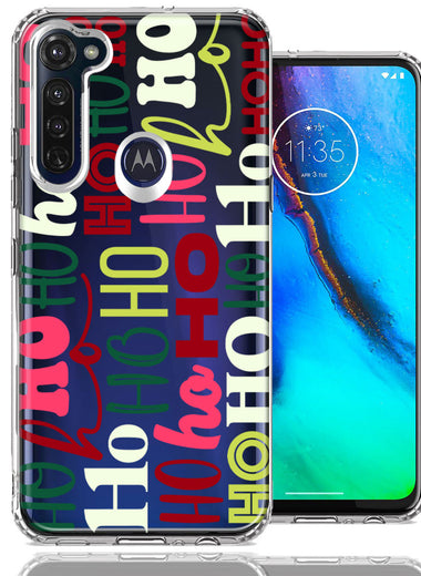 Motorola Moto G Stylus Christmas Santa Ho Ho Ho textagraphy Festive Holiday Double Layer Phone Case Cover
