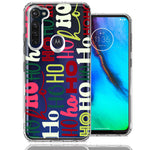 Motorola Moto G Stylus Christmas Santa Ho Ho Ho textagraphy Festive Holiday Double Layer Phone Case Cover