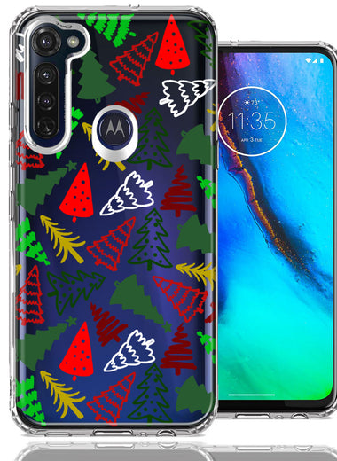 Motorola Moto G Stylus Christmas Trees Holiday Festive Winter By BillyElleCo Double Layer Phone Case Cover